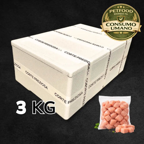 Box 3 Kg Pollo Naturale - Porzioni da 200g - Bocconcini